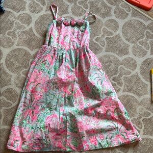 Lilly Pulitzer girls rosette dress euc 8